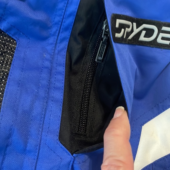 Spyder jacket ski snowboard snow zippered pockets blue gray black XXL boys - Picture 11 of 16